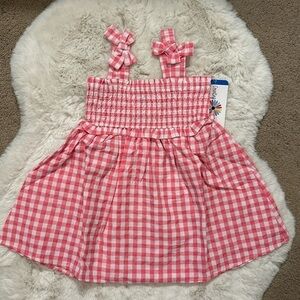 Pink Gingham Kids Dress